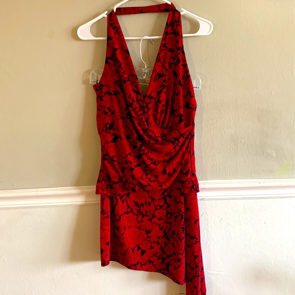 2 Piece BCBG Maxazria alter Neck Top and Skirt Coord Set:M
